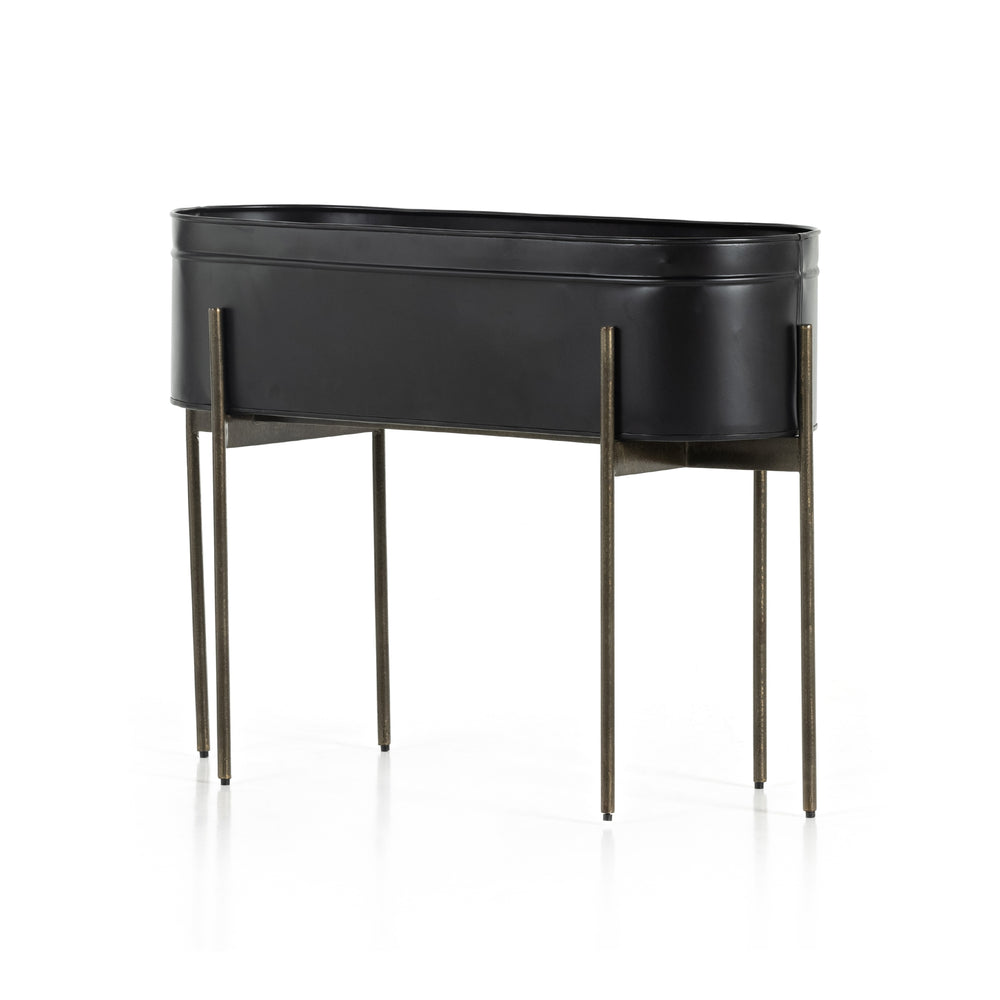 Jed Large Planter In Iron Matte Black
