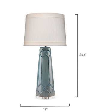 Hobnail Ceramic Table Lamp with Linen Shade