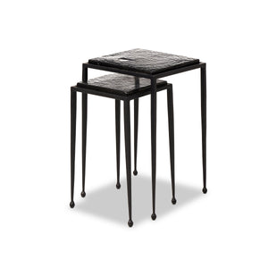 Dalston Cast Glass Nesting Tables in Smoked