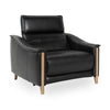 Cullman Leather Power Recliner with Ash Wood Accents
