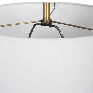 Coil Sculpted Blue Table Lamp