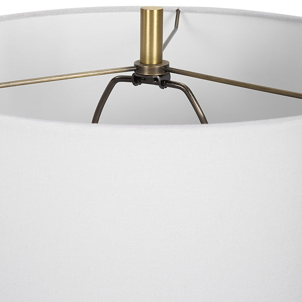 Coil Sculpted Blue Table Lamp