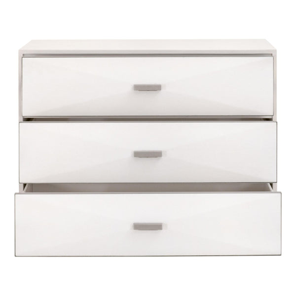 Wynn Shagreen 3-Drawer Nightstand