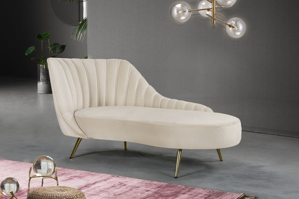 Josefina Chaise In Cream Velvet