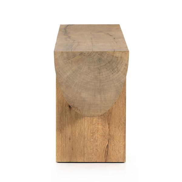 Elbert Console Table In Rustic Oak Veneer