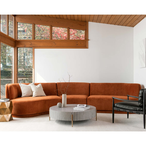 Moe's Chameau Large Coffee Table in Black/White