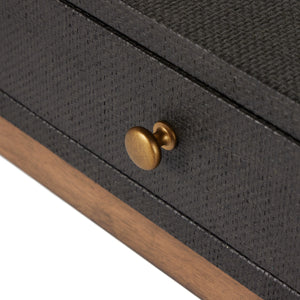 Fiona Desk In Black Raffia