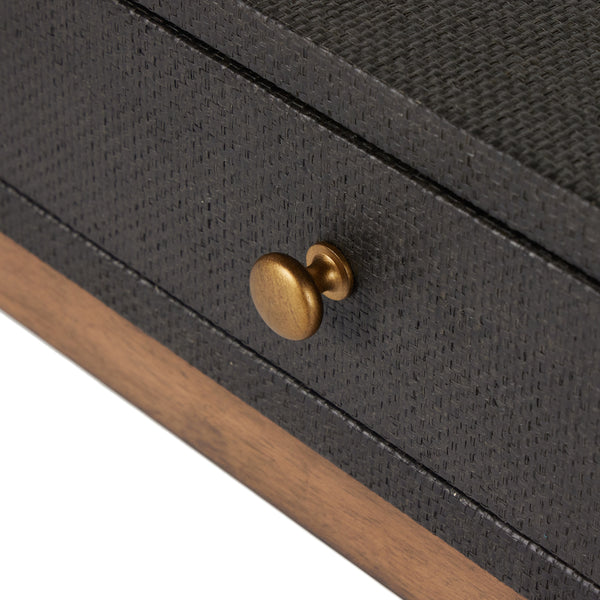 Fiona Desk In Black Raffia