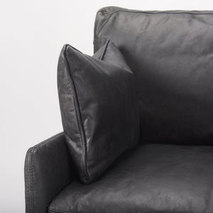 Cochrane 34.5L x 33.0W x 32.5H Black Leather Wrapped Chair