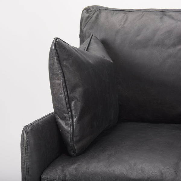 Cochrane 34.5L x 33.0W x 32.5H Black Leather Wrapped Chair