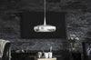 Clava Dine Hardwired Pendant in Steel with White Cord