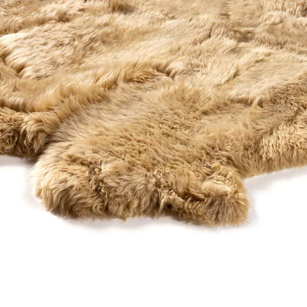 Lalo Lambskin Rug In Beige In 4.5x5.75