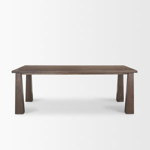 Wolcott Rectangular Dark Brown Solid Wood Dining Table