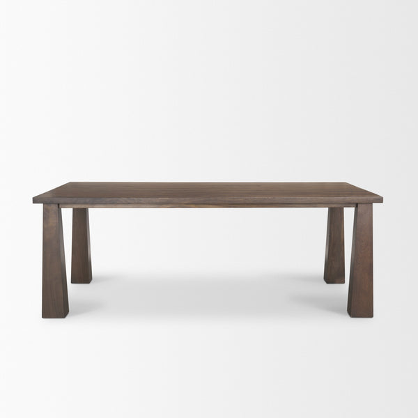 Wolcott Rectangular Dark Brown Solid Wood Dining Table