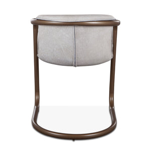 Portofino Leather Dining Chair Vintage White