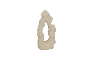 Cast Stone Table Top Sculpture, Single Hole, Roman Stone