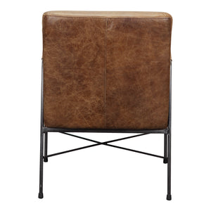 Dagwood Leather Armchair in Open Road Brown
