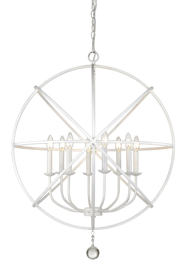 Tull 8 Light Chandelier in Matte White Finish