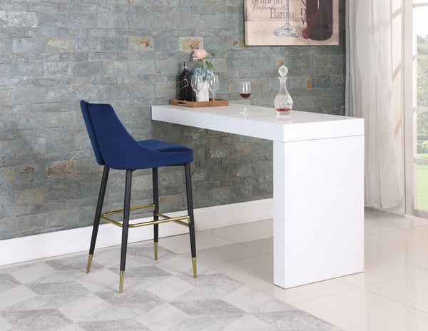 Colin Stool In Navy Velvet