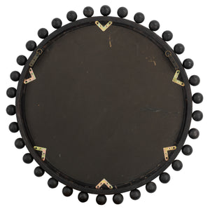 Brighton Round Wood Mirror, Charcoal
