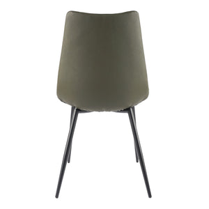 Moe's Alibi Dining Chair Set of 2 in Dark Green