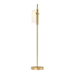 Odyssey 1 Floor Lamp In Burnished Brass