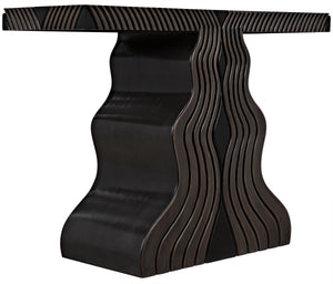 Ray Mahogany and Veneer Console in Pale with Light Brown Highlights