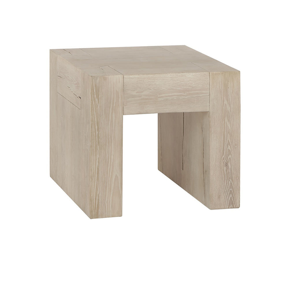 Bristol Solid Wood Square End Table in Aged Cream