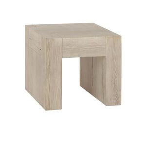 Bristol Solid Wood Square End Table in Aged Cream