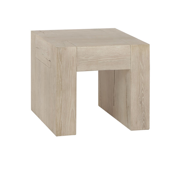 Bristol Solid Wood Square End Table in Aged Cream