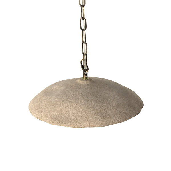 Organic Ceramic Pendant In Sand Porcelain