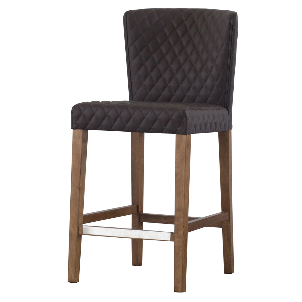 Albie Diamond Stitching Counter Stool In Danburry Gray