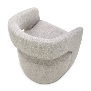 Moe's Barrow Rolling Dining Chair in Grey Storm