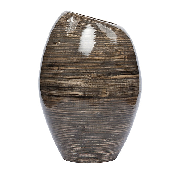 Spun Bamboo Vase Oval 16"H