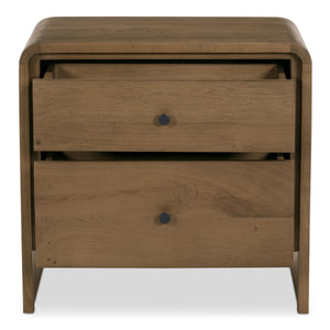 Riley Nightstand with Waterfall Edge in Oak