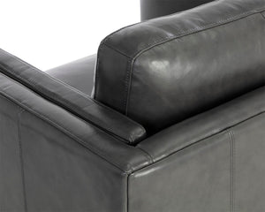 RICHMOND ARMCHAIR - BRENTWOOD CHARCOAL LEATHER