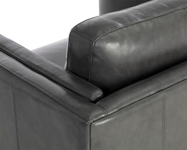 RICHMOND ARMCHAIR - BRENTWOOD CHARCOAL LEATHER