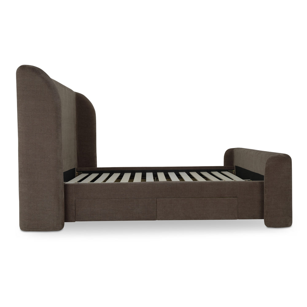 Sophia King Storage Bed in Brown with Drawers