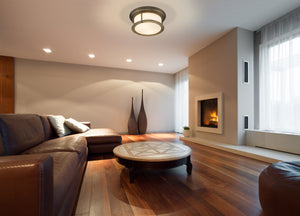 Sonna 2 Light Flush Mount in Heritage Brass Finish