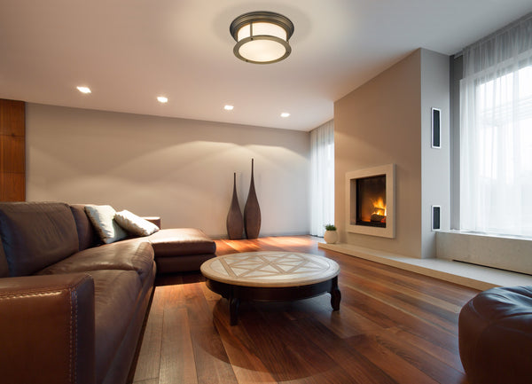 Sonna 2 Light Flush Mount in Heritage Brass Finish