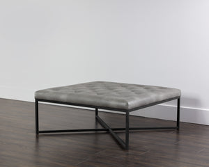 ENDALL OTTOMAN - BLACK - BRAVO METAL