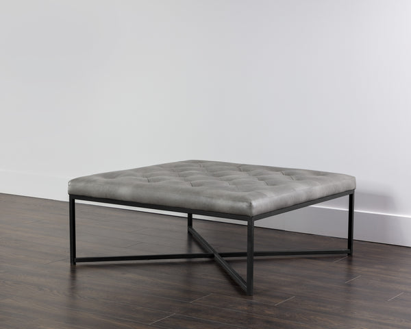 ENDALL OTTOMAN - BLACK - BRAVO METAL