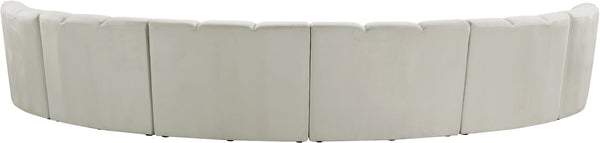 Lynda 6pc. Modular Sectional In Cream Velvet