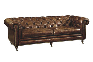 Moe's Birmingham Dark Brown Leather Sofa