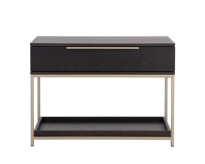REBEL NIGHTSTAND - LARGE - GOLD - CHARCOAL GREY