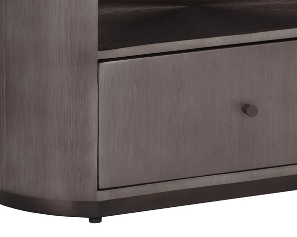 SIENA NIGHTSTAND - OVAL - GUNMETAL