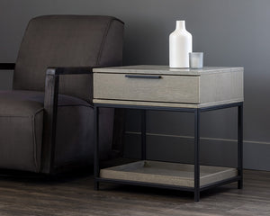 Rebel Nightstand - Black - Taupe