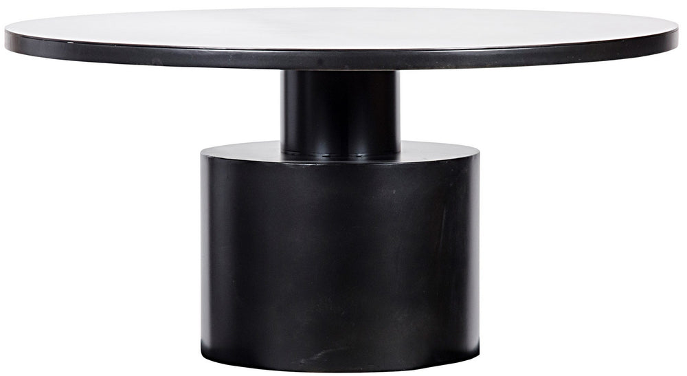 Marlow Dining Table, Black Steel
