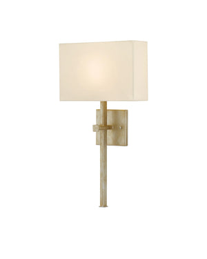 Ashdown Silver Wall Sconce In Silver Leaf