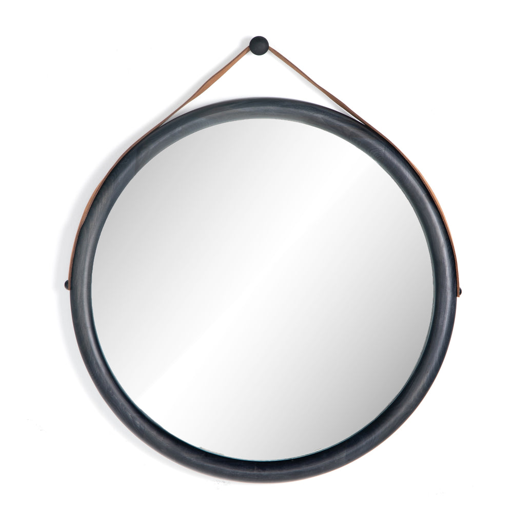 Des Mirror In Black Wash Poplar